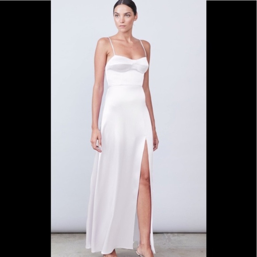 Allen Schwartz Willow Bustier Satin Dress